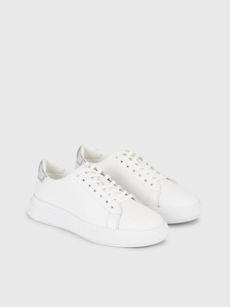 White Leather Trainers  Women