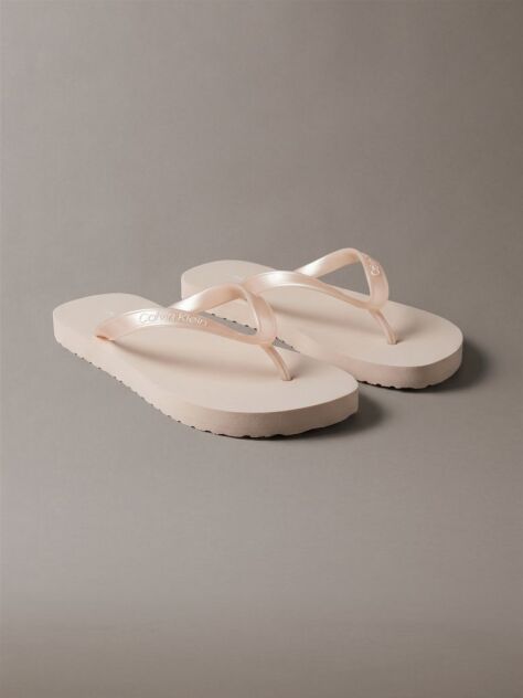 Ροζ Arwa - Μεταλλικά Περλέ Flip Flops  Γυναίκα