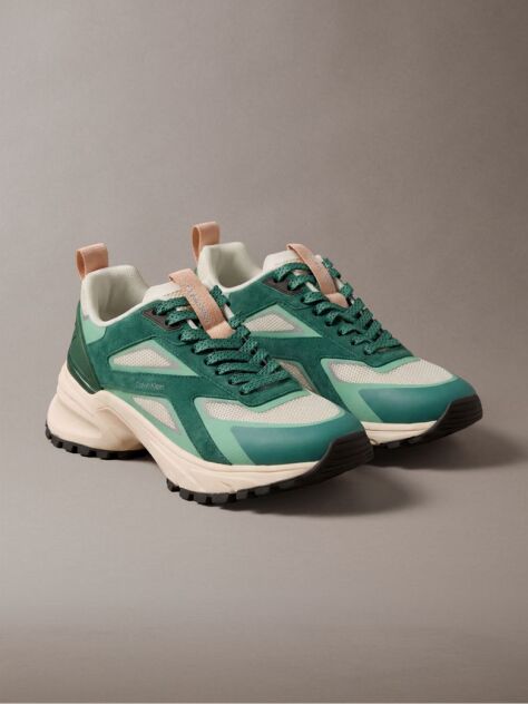 Green Knit Mesh Runner Trainers  Women