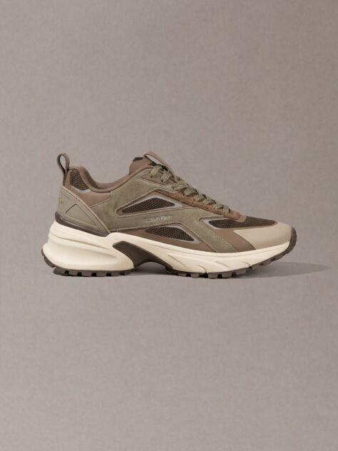 Brown Knit Mesh Runner Trainers  Women
