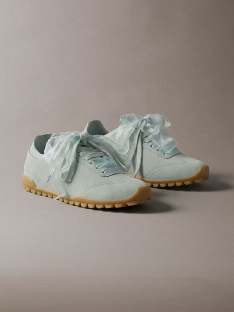 Blue Suede Organza Runner Trainers  Women