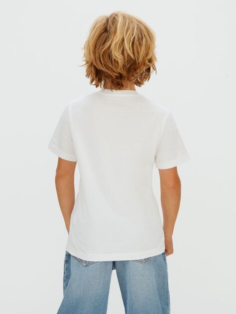 Λευκό Βαμβακερό T-shirt  Αγόρι