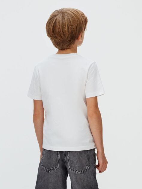 Λευκό T-shirt Με Διχρωμία  Αγόρι