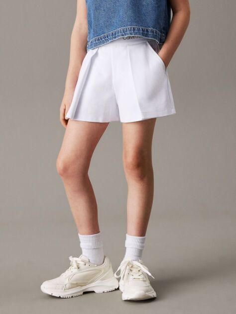 White Relaxed Milano Pleated Skort  Girls