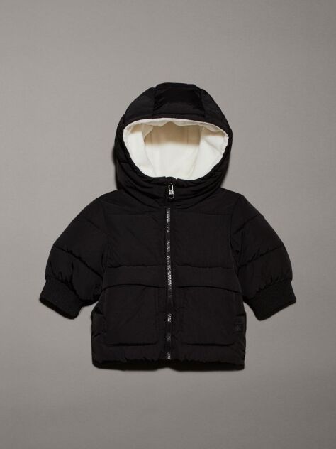 Black Newborn Hooded Puffer Jacket  Newborn
