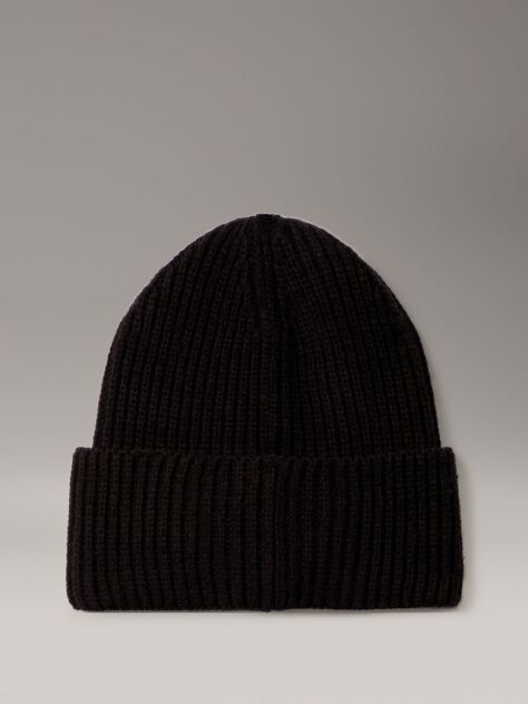 Black Unisex Ribbed Beanie  Kids Unisex