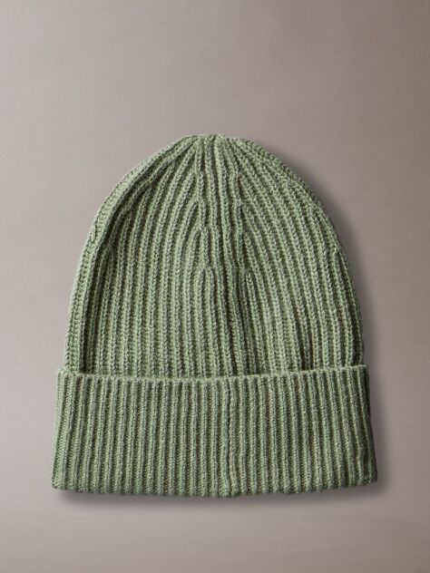 Green Unisex Ribbed Beanie  Kids Unisex