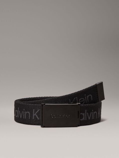 Μαύρο Unisex Ζώνη Από Canvas Με Λογότυπο  Παιδικό Unisex