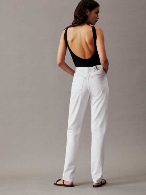 White Authentic Slim Straight Jeans  Women