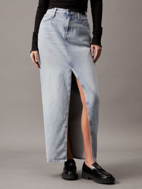 Denim Denim Maxi Skirt  Women