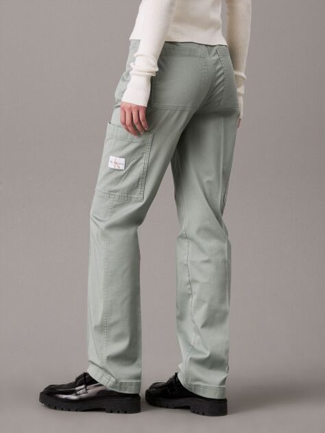 Green Woven Straight Pant  Women