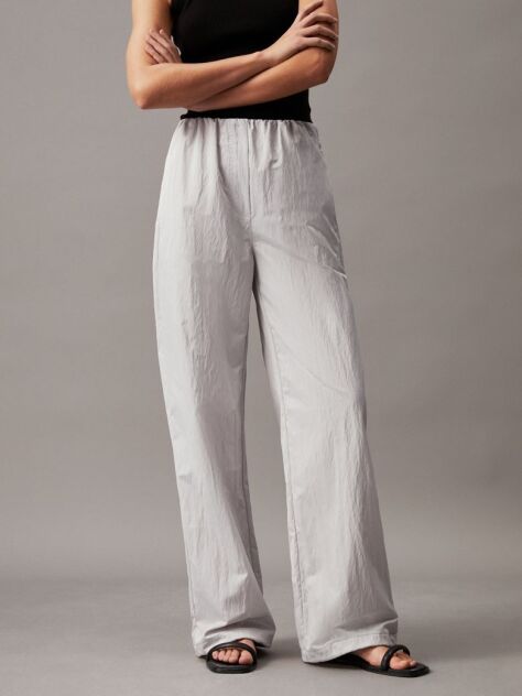 Grey Relaxed Parachute Pants  Women