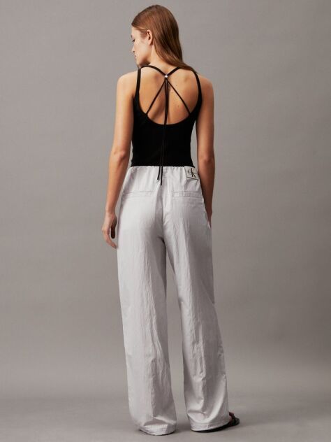 Grey Relaxed Parachute Pants  Women