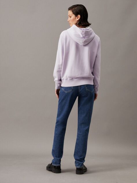 Purple Washed Cotton Monogram Hoodie  Women
