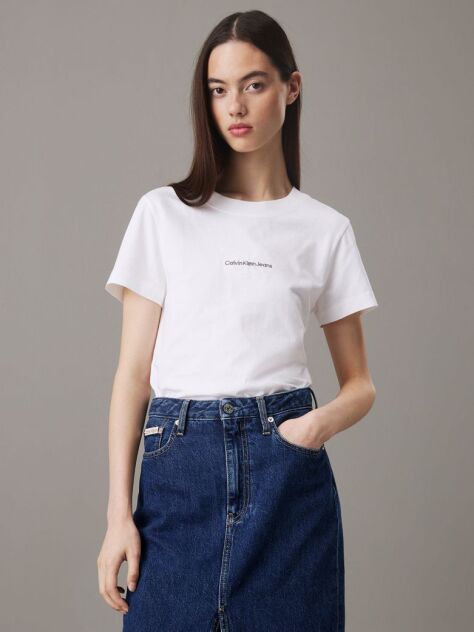 White Slim Monogram T-shirt  Women
