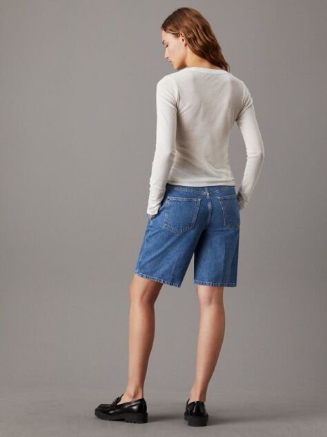 Denim 90'S Straight Denim Shorts  Women