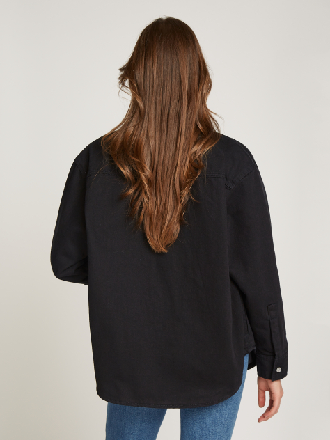 Black Dad Denim Overshirt  Women