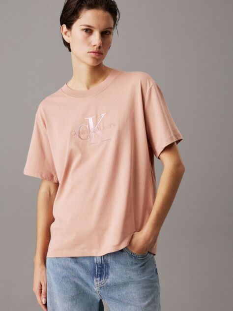 Orange Relaxed Monogram T-shirt  Women