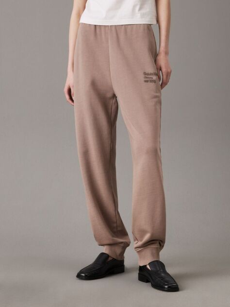 Grey Washed Cotton Terry Joggers  Women