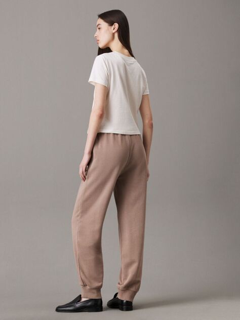 Grey Washed Cotton Terry Joggers  Women