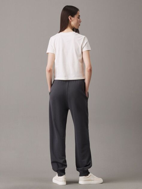 Black Washed Cotton Terry Joggers  Women