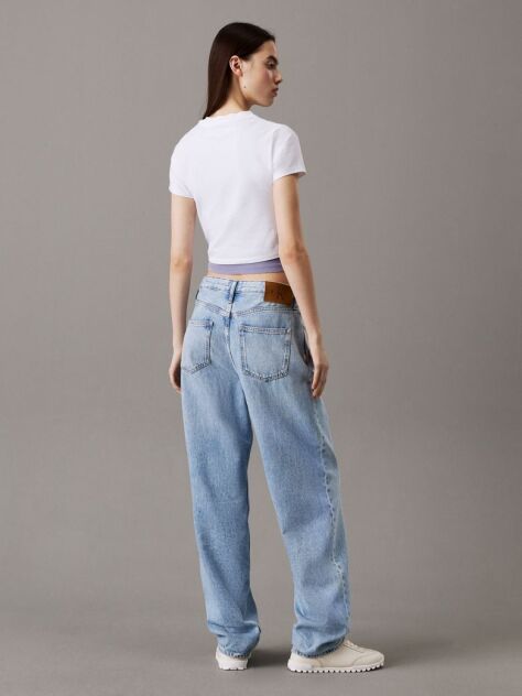 White Cropped Cotton Stretch T-shirt  Women