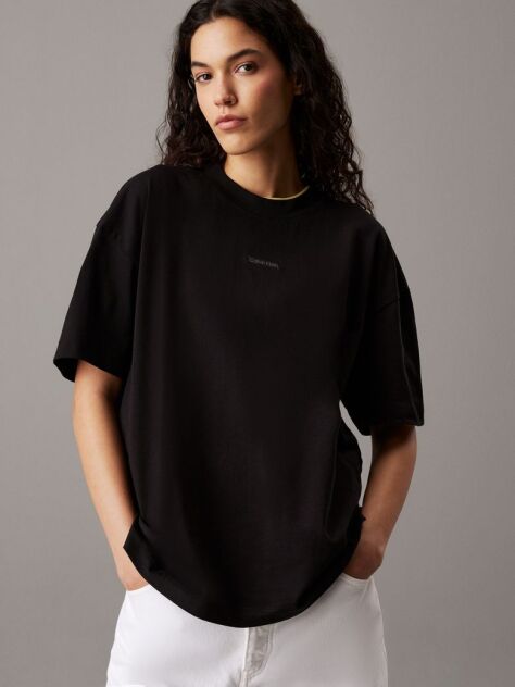 Μαύρο Boyfriend T-shirt  Γυναίκα