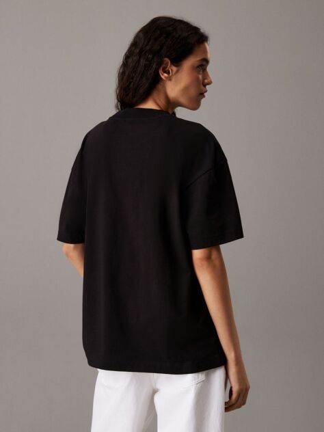 Μαύρο Boyfriend T-shirt  Γυναίκα