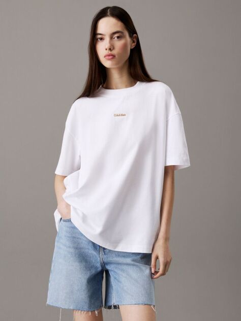 Λευκό Boyfriend T-shirt  Γυναίκα