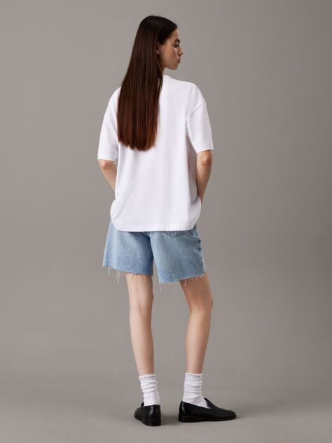 Λευκό Boyfriend T-shirt  Γυναίκα