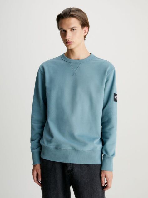 Blue Monogram Badge Sweatshirt  Men