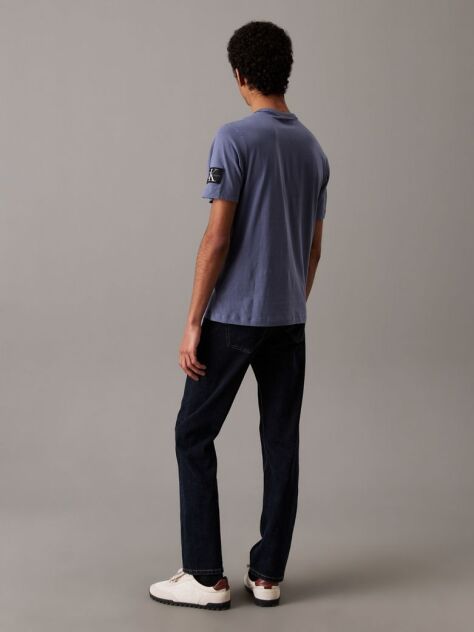 Grey Monogram Badge T-shirt  Men