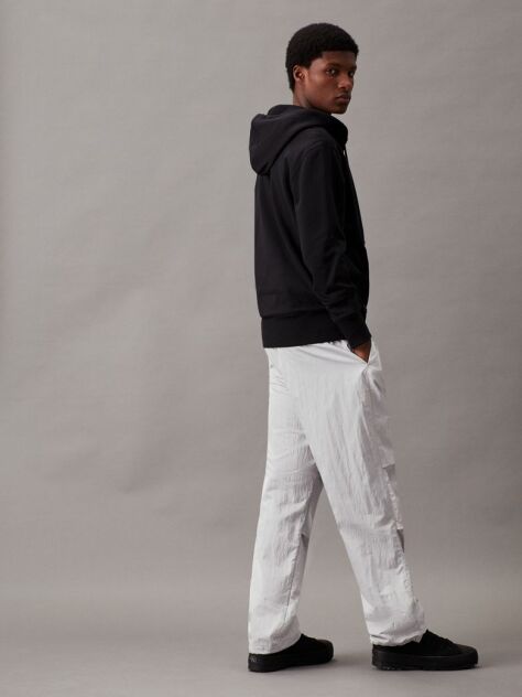 Grey Satin Twill Track Pants  Men