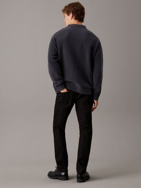 Black Slim Straight Jeans  Men