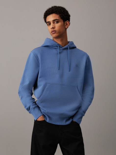 Μπλε Hoodie Από Χοντρό Fleece  Άνδρας