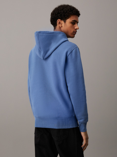Μπλε Hoodie Από Χοντρό Fleece  Άνδρας