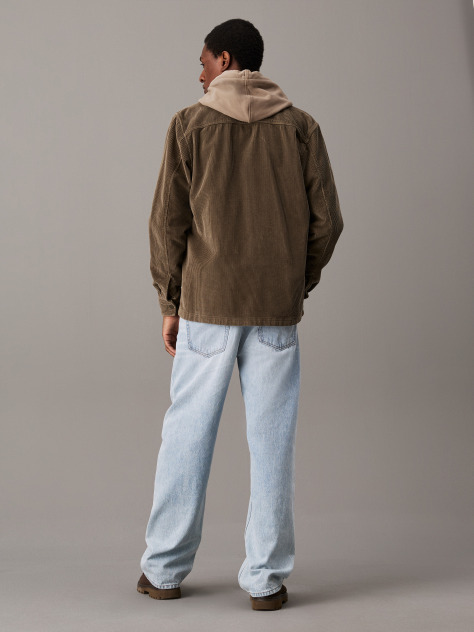 Brown Relaxed Corduroy Shirt Jacket  Men