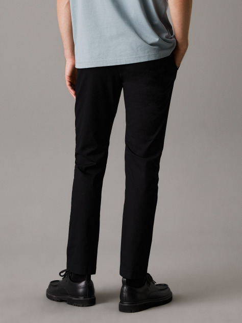 Black Tapered Chino Trousers  Men