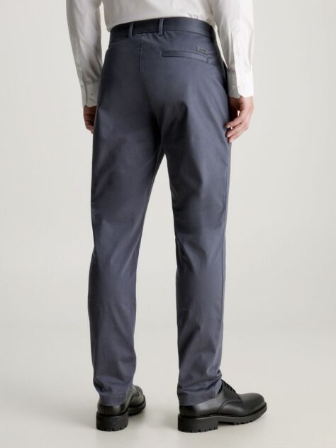 Grey Slim Chino Trousers  Men