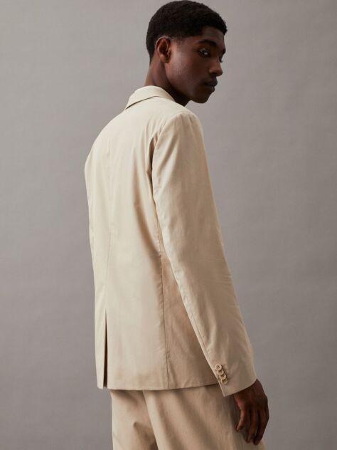 Beige Slim Seacell Blazer  Men