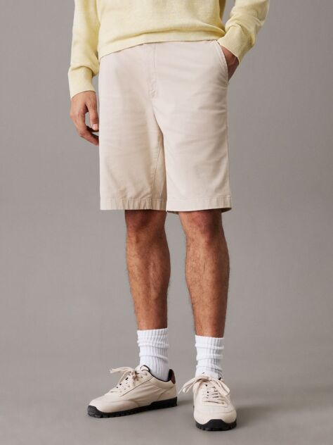 Beige Modern. Sharp. Innovative. Calvin Klein Menswear offers a premium selection of men's styles from tailored suits to luxury sportswear. These shorts are crafted with 51% certified organic cotton, which is grown free from synthetic pesticides, synthetic fertilizers and genetically modified seeds  Men