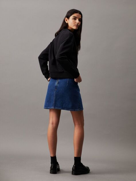 Black Cotton Logo Sweatshirt  Women