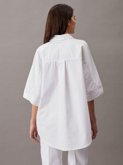 White Oversized Poplin Shirt  Women