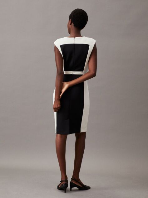 Multi Slim Scuba Colourblock Dress  Women