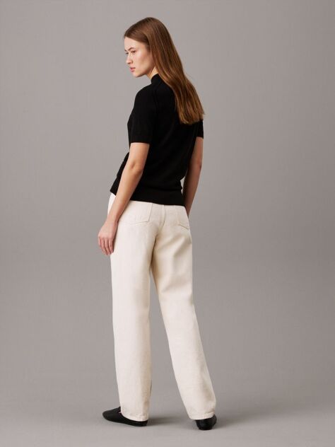 Black Slim Merino Mock Neck Jumper  Women
