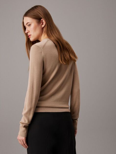 Brown Merino Wool Jumper  Women