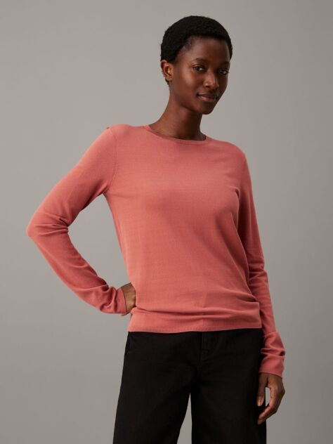 Orange Viscose Blend Jumper  Women