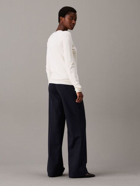 White Viscose Blend Jumper  Women