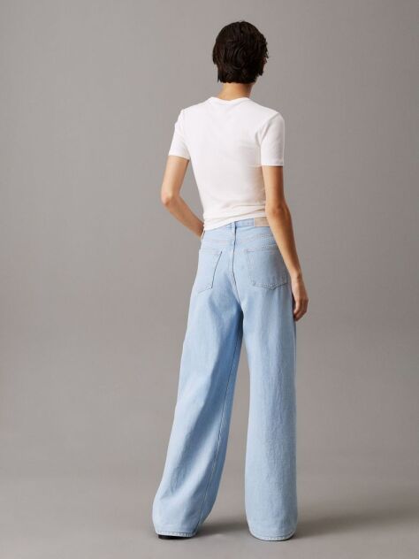 White Slim Ribbed Modal T-shirt  Women
