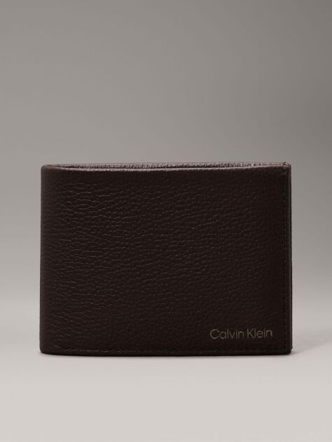 Brown Leather RFID Trifold Wallet  Men